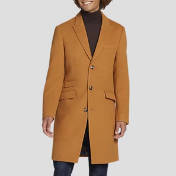 PAISLEY & GRAY Soft Touch Peak Topcoat - Brandy - Slim-fit Medium - NWT - Picture 1 of 2